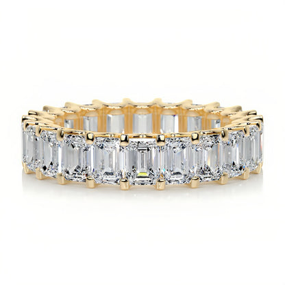 10/20/30/50-Point Full-Set Stackable Fashion S925 Silver Moissanite Ring 18K Gold