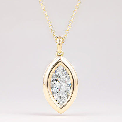 4-Carat Moissanite Necklace Gift for Girls S925 Silver Choker Pendant