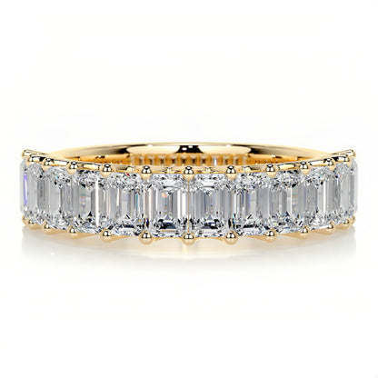 10/20/30/50-Point Full-Set Stackable Fashion S925 Silver Moissanite Ring 18K Gold