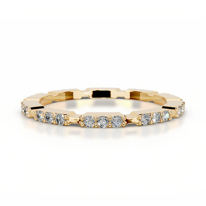 Eternity Band 18K Gold Moissanite Ring with Full Set Moissanite Rings S925 Silver Engagement Ring