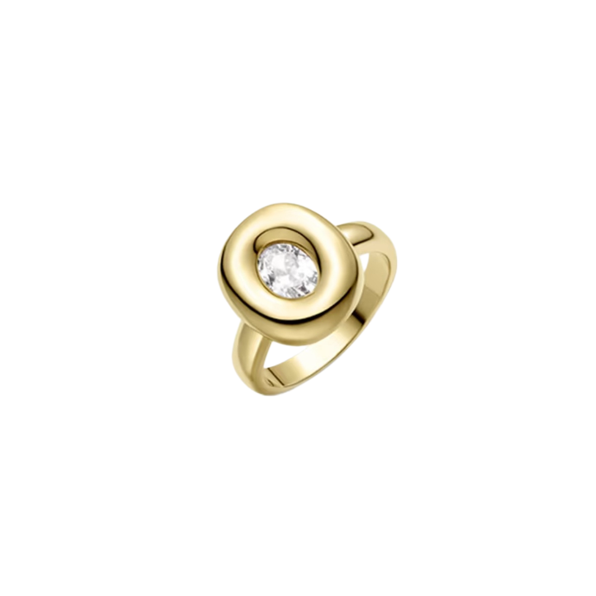 Stylish and elegant gold bracelet and ring stack for commuting—perfect for work meetings and professional outings with zircon