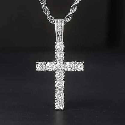 Cross necklace with cubic zirconia—perfect for styling