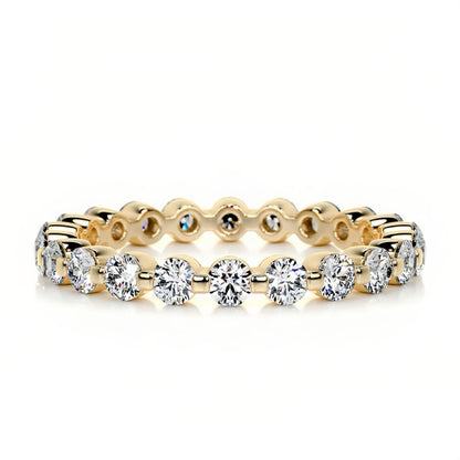 10/20/30/50-Point Full-Set Stackable Fashion S925 Silver Moissanite Ring 18K Gold
