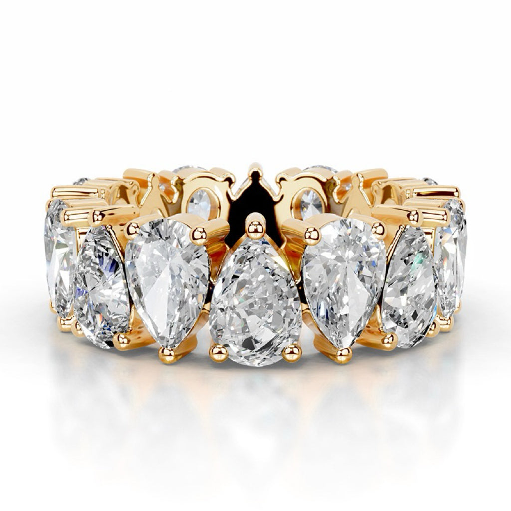Eternity Band 18K Gold Moissanite Ring with Full Set Moissanite Rings S925 Silver Engagement Ring