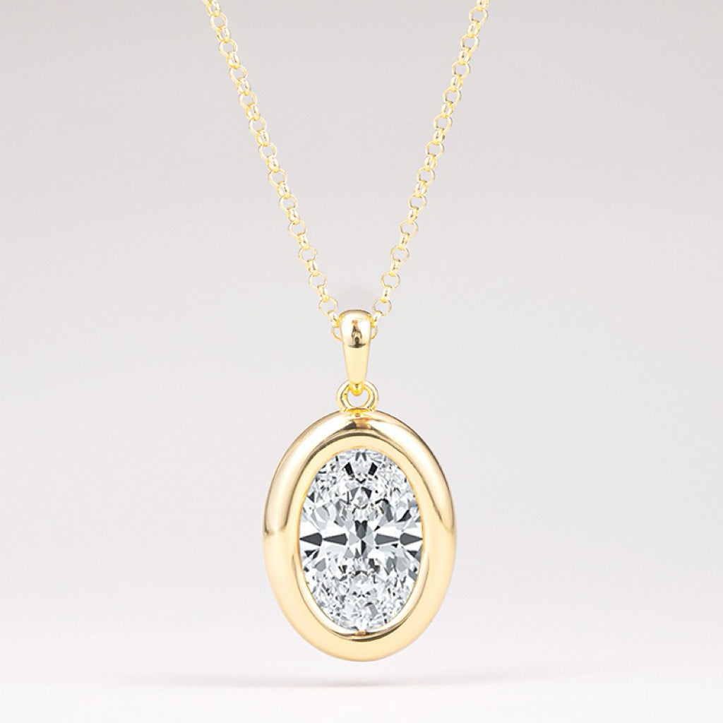 4-Carat Moissanite Necklace Gift for Girls S925 Silver Choker Pendant