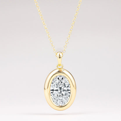 4-Carat Moissanite Necklace Gift for Girls S925 Silver Choker Pendant