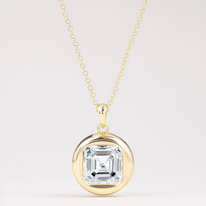 4-Carat Moissanite Necklace Gift for Girls S925 Silver Choker Pendant