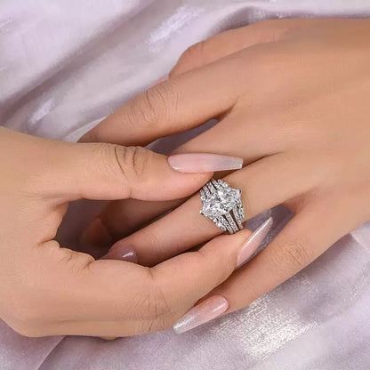 2-in-1 Zircon Marquise Ring Set