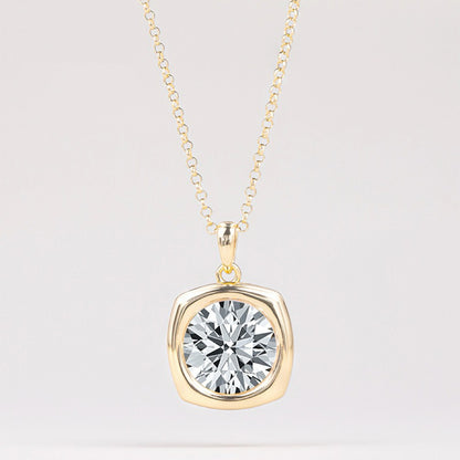 4-Carat Moissanite Necklace Gift for Girls S925 Silver Choker Pendant