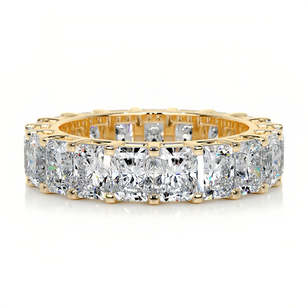 Eternity Band 18K Gold Moissanite Ring with Full Set Moissanite Rings S925 Silver Engagement Ring