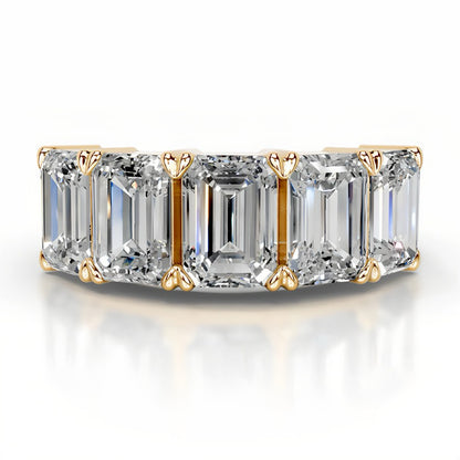 Eternity Band 18K Gold Moissanite Ring with Full Set Moissanite Rings S925 Silver Engagement Ring