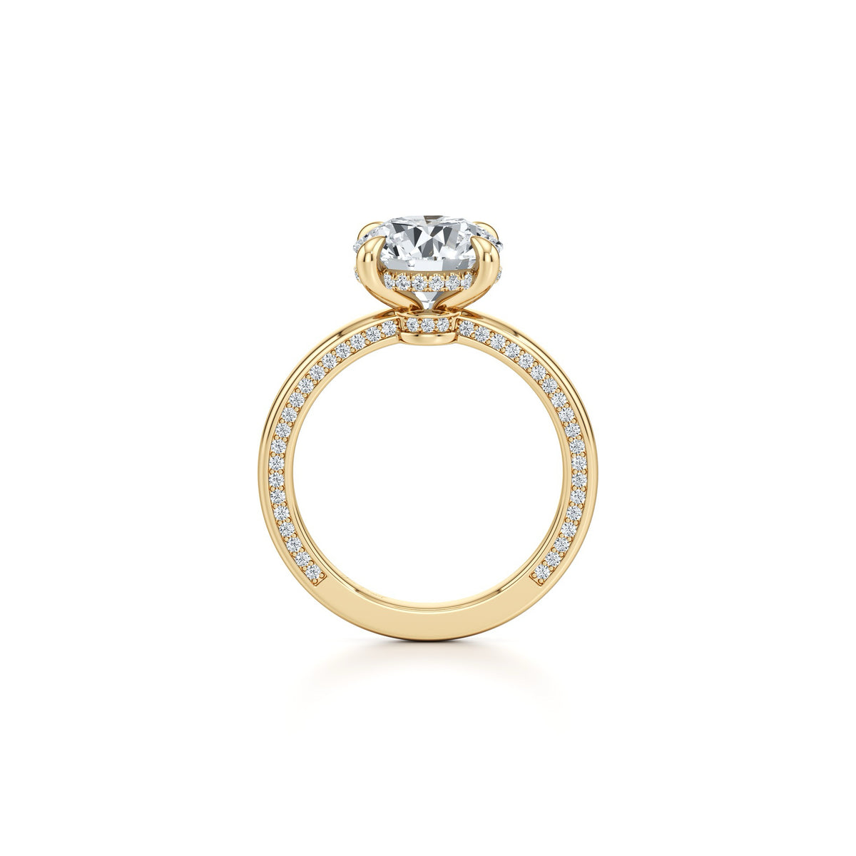 2 Carat Four Claws Moissanite Engagement Ring with S925 Silver Proposal Ring