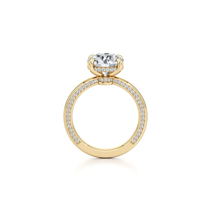 2 Carat Four Claws Moissanite Engagement Ring with S925 Silver Proposal Ring