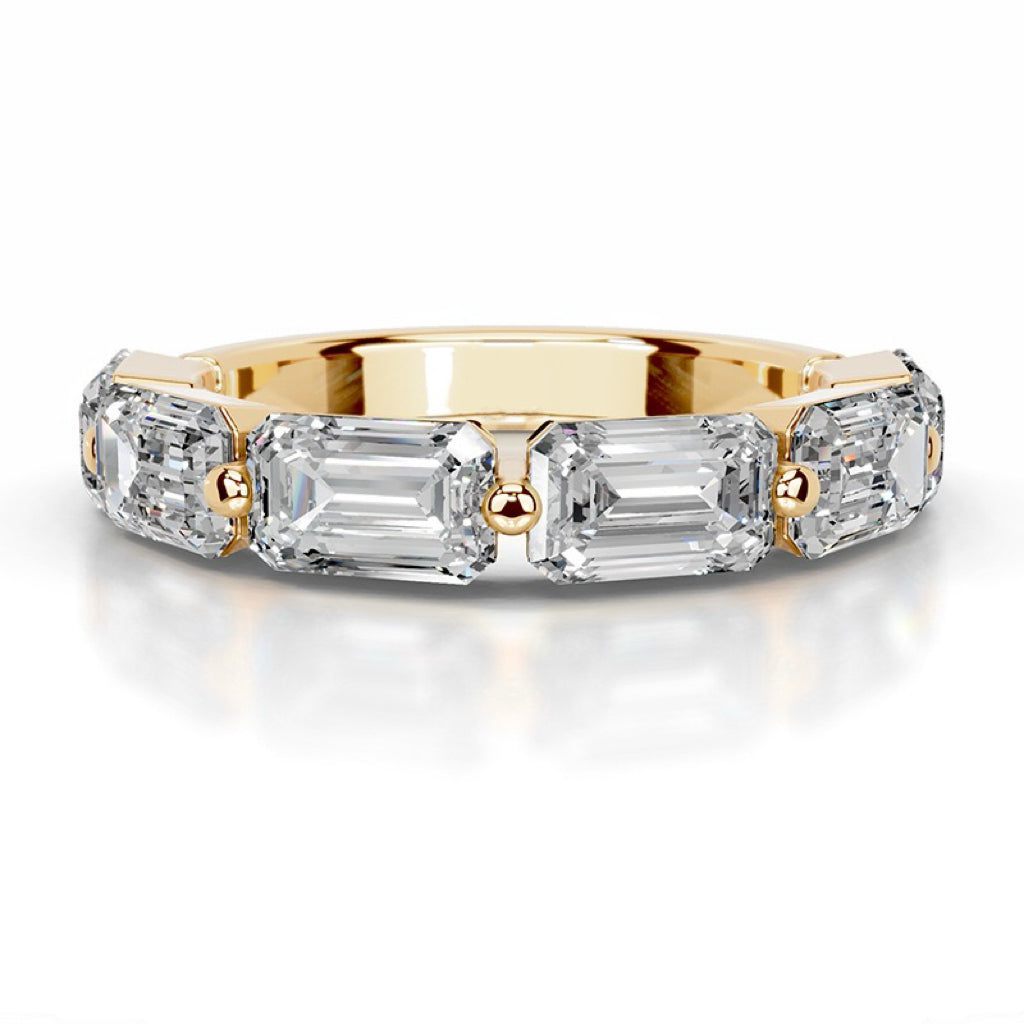 Eternity Band 18K Gold Moissanite Ring with Full Set Moissanite Rings S925 Silver Engagement Ring