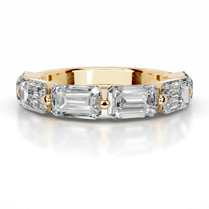 Eternity Band 18K Gold Moissanite Ring with Full Set Moissanite Rings S925 Silver Engagement Ring