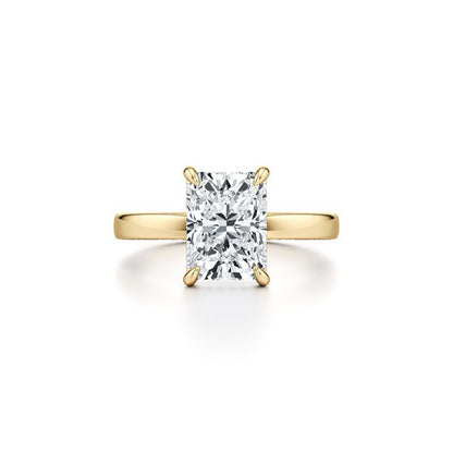 2 Carat Four Claws Moissanite Engagement Ring with S925 Silver Proposal Ring