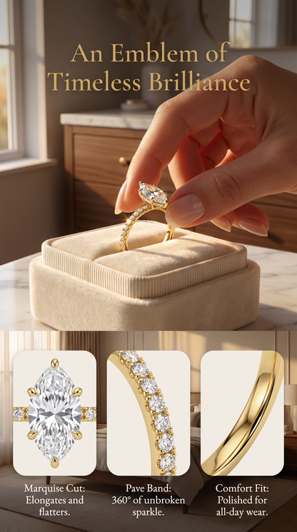 Moissanite Wedding Rings in Simple Styles, made of S925 Sterling Silver Plated with 18k Gold, Round, Heart, Oval, Emerald-cut, Marquise shapes