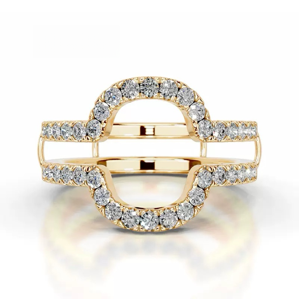 Fashionable Luxury Stacked Ring Set，S925 Sterling Silver with 18K Gold Plating and Moissanite Gemstone Rings