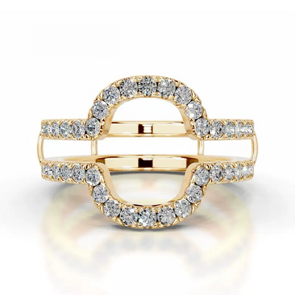 Fashionable Luxury Stacked Ring Set，S925 Sterling Silver with 18K Gold Plating and Moissanite Gemstone Rings