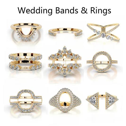 Fashionable Luxury Stacked Ring Set，S925 Sterling Silver with 18K Gold Plating and Moissanite Gemstone Rings