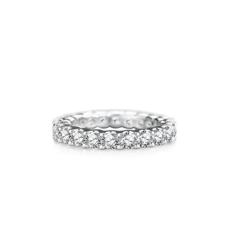 Minimalist Single-layer Moissanite Wedding Ring Daily Design S925 Silver