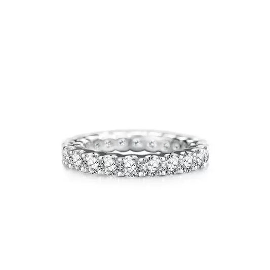Minimalist Single-layer Moissanite Wedding Ring Daily Design S925 Silver