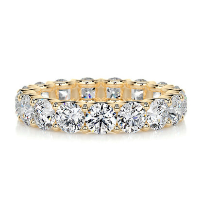 10/20/30/50-Point Full-Set Stackable Fashion S925 Silver Moissanite Ring 18K Gold