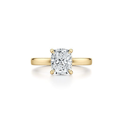 2 Carat Four Claws Moissanite Engagement Ring with S925 Silver Proposal Ring