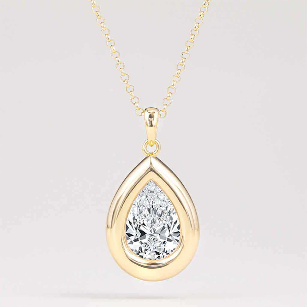 4-Carat Moissanite Necklace Gift for Girls S925 Silver Choker Pendant