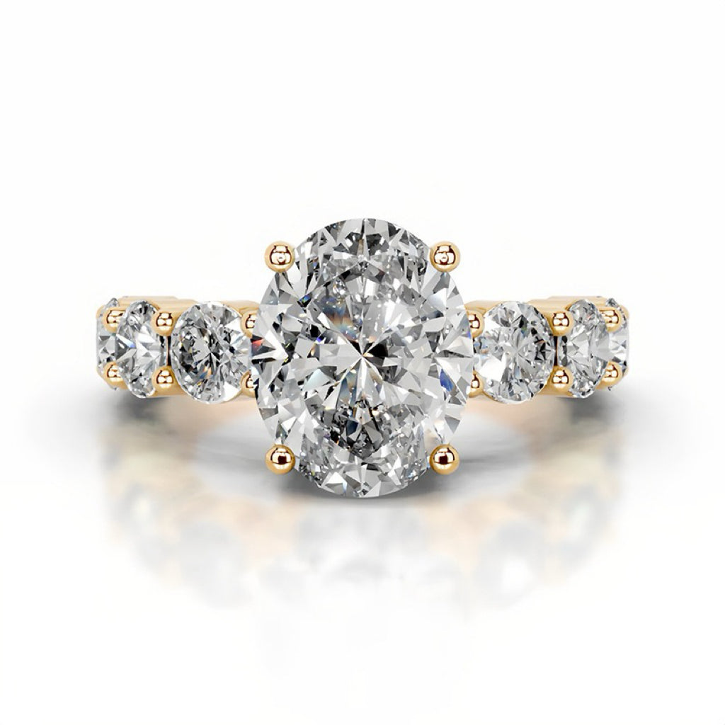 2 CT Multi-Stone Series Moissanite Wedding 2 Carat S925 18K Gold with Certificate