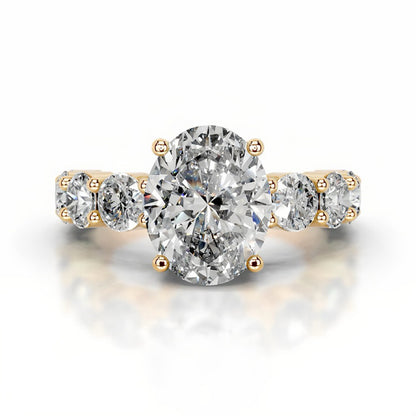 2 CT Multi-Stone Series Moissanite Wedding 2 Carat S925 18K Gold with Certificate