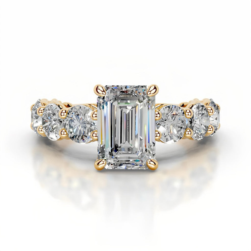 2 CT Multi-Stone Series Moissanite Wedding 2 Carat S925 18K Gold with Certificate