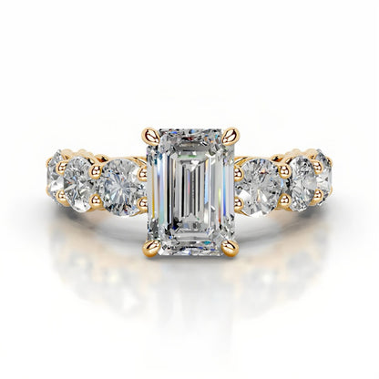 2 CT Multi-Stone Series Moissanite Wedding 2 Carat S925 18K Gold with Certificate