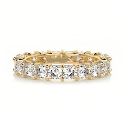 10/20/30/50-Point Full-Set Stackable Fashion S925 Silver Moissanite Ring 18K Gold