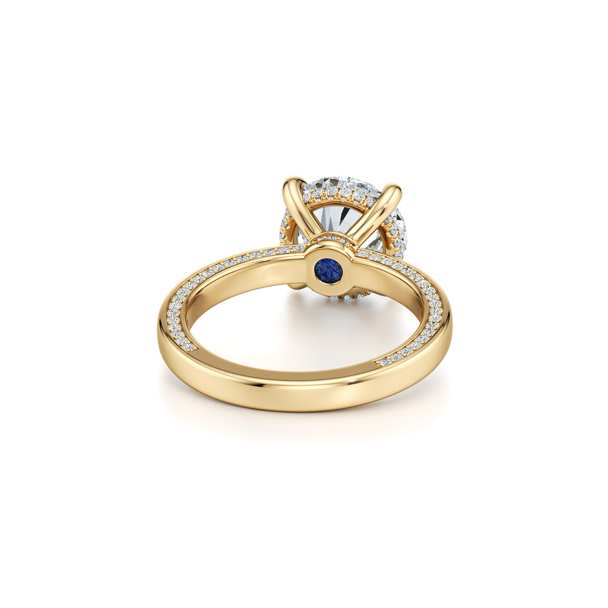 2 Carat Four Claws Moissanite Engagement Ring with S925 Silver Proposal Ring
